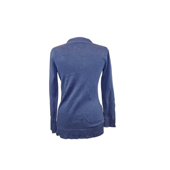 Vintage Pendleton Cardigan Sweater Cotton Blue 90s Preppy Classic S - Picture 2 of 4